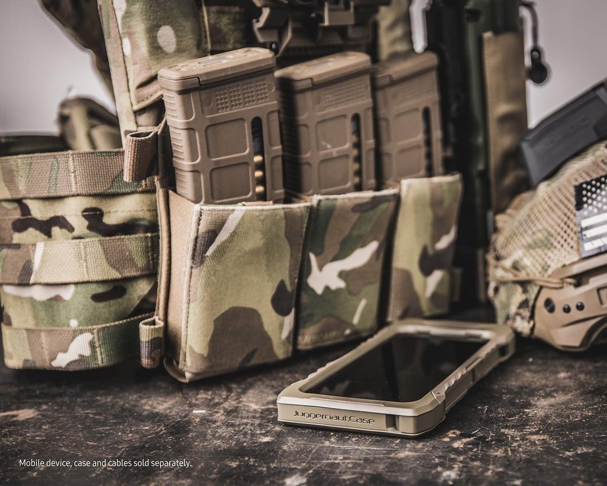 S23 Tactical Edition in its case lying beside magazines and multicam gear