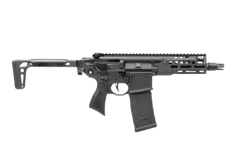 SIG MCX-RATTLER LT in 300 Blackout with folding stock, right side profile